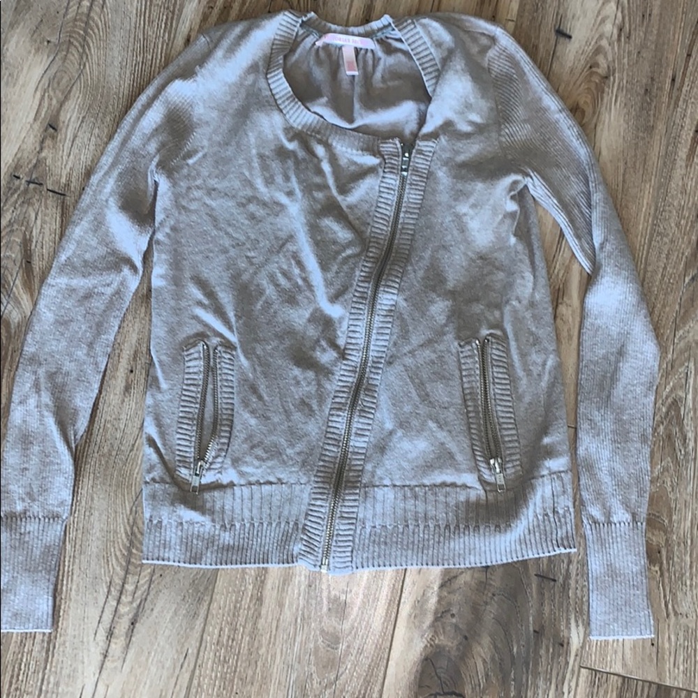 Victoria’s Secret moto style zip up sweater